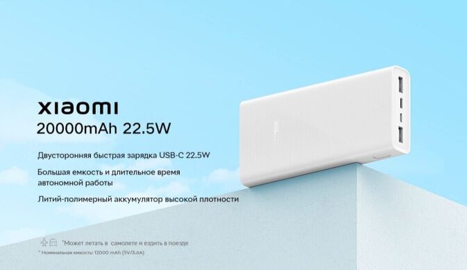 Внешний аккумулятор Xiaomi Power Bank 22.5W 20000mAh (PB2022ZM) - White