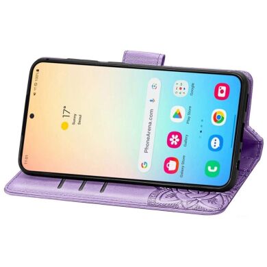 Чехол UniCase Butterfly Pattern для Samsung Galaxy S24 Plus - Light Purple