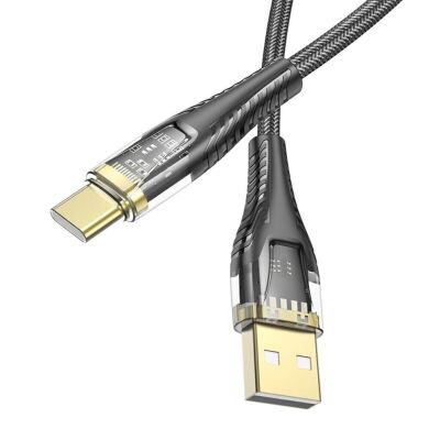Кабель Hoco U121 USB to Type-C (3A, 1.2m) - Black