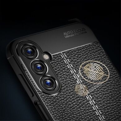 Защитный чехол Deexe Leather Cover для Samsung Galaxy A15 (A155) - Blue