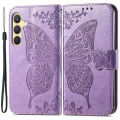 Чохол UniCase Butterfly Pattern для Samsung Galaxy S24 Plus - Light Purple