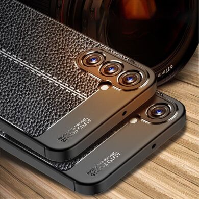 Защитный чехол Deexe Leather Cover для Samsung Galaxy A15 (A155) - Blue
