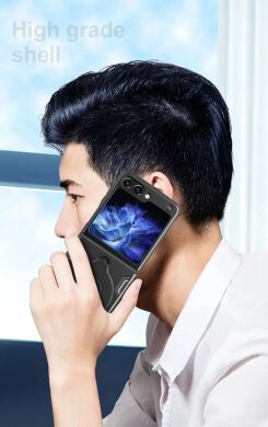 Защитный чехол Deexe Magnetic Space (FF) для Samsung Galaxy Flip 5 - Black