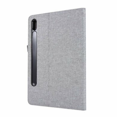Чехол Deexe Cloth Style для Samsung Galaxy Tab S7 (T870.875) / S8 (T700/706) - Grey