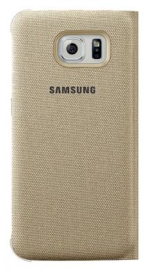 Чехол S View Cover (Textile) для Samsung S6 (G920) EF-CG920 - Gold