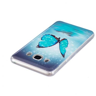 Силиконовый (TPU) чехол Deexe LumiCase Samsung Galaxy J5 2016 (J510) - Blue Butterfly