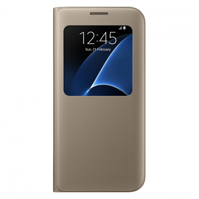 Чохол S View Cover для Samsung Galaxy S7 edge (G935) EF-CG935PFEGRU - Gold