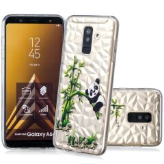 Силиконовый чехол UniCase 3D Diamond Pattern для Samsung Galaxy A6+ 2018 (A605) - Panda with Bamboo