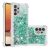 Силиконовый (TPU) чехол Deexe Liquid Glitter для Samsung Galaxy A32 (А325) - Green Hearts