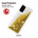 Силиконовый (TPU) чехол Deexe Liquid Glitter для Samsung Galaxy S20 (G980) - Gold. Фото 4 из 7
