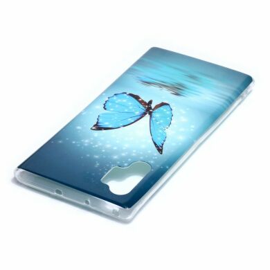 Силиконовый (TPU) чехол Deexe LumiCase для Samsung Galaxy Note 10+ (N975) - Blue Butterfly