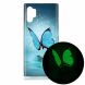 Силиконовый (TPU) чехол Deexe LumiCase для Samsung Galaxy Note 10+ (N975) - Blue Butterfly. Фото 2 из 6