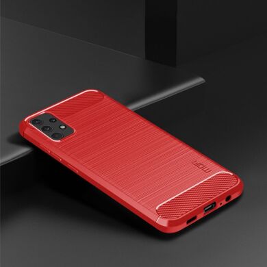 Силиконовый (TPU) чехол MOFI Carbon Fiber для Samsung Galaxy A32 (А325) - Red