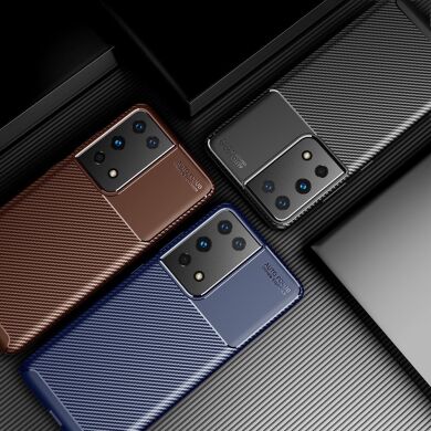 Защитный чехол Deexe Fusion для Samsung Galaxy S21 Ultra - Brown