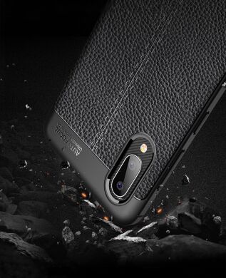 Защитный чехол Deexe Leather Cover для Samsung Galaxy A02 (A022) - Black