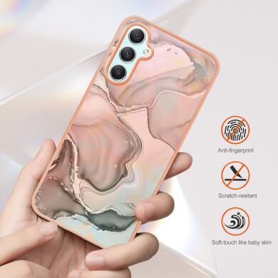 Защитный чехол Deexe Marble Style для Samsung Galaxy A24 (A245) - Rose Gold