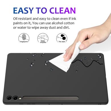 Защитный чехол Deexe Silicone Shell для Samsung Galaxy Tab S9 Plus / S9 FE Plus (X810/816/610/616) - Black