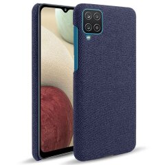 Защитный чехол KSQ Cloth Style для Samsung Galaxy A12 (A125) / A12 Nacho (A127) - Blue