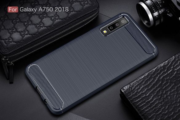 Защитный чехол UniCase Carbon для Samsung Galaxy A7 2018 (A750) - Dark Blue