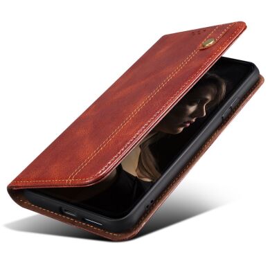 Защитный чехол UniCase Leather Wallet для Samsung Galaxy A55 (A556) - Brown