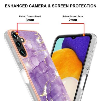 Защитный чехол Deexe Marble Style для Samsung Galaxy A34 (A346) - Rose Gold