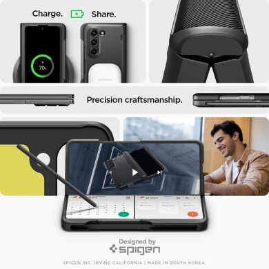 Защитный чехол Spigen (SGP) Slim Armor Pro Pen Edition для Samsung Galaxy Fold 5 - Black