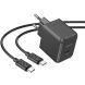 Сетевое зарядное устройство Hoco CS13A Ocean PD20W + кабель Type-C to Type-C - Black. Фото 1 из 6