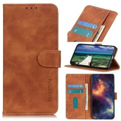 Чехол-книжка KHAZNEH Retro Wallet для Samsung Galaxy A22 5G (A226) - Brown