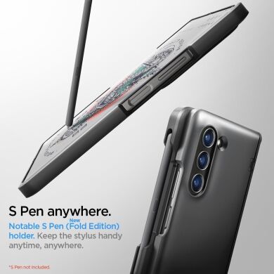 Защитный чехол Spigen (SGP) Slim Armor Pro Pen Edition для Samsung Galaxy Fold 5 - Black