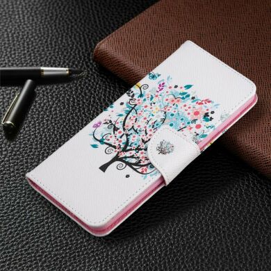 Чехол-книжка Deexe Color Wallet для Samsung Galaxy A21 (A215) - Colorized Tree