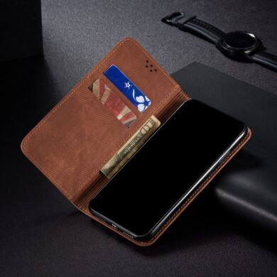 Чехол-книжка UniCase Jeans Wallet для Samsung Galaxy A12 (A125) / A12 Nacho (A127) / M12 (M127) - Khaki