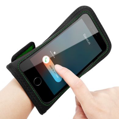 Чехол на руку BASEUS Armband Case для смартфонов (Размер S) - Green