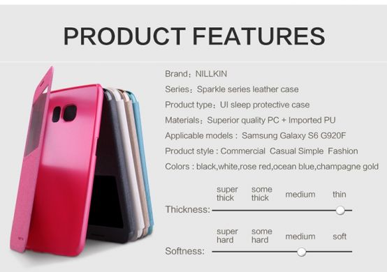 Чехол NILLKIN Sparkle Series для Samsung Galaxy S6 (G920) - Red