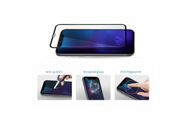 Комплект защитных стекол (2 в 1) 2E Basic Full Glue для Samsung Galaxy A40 (А405) - Black