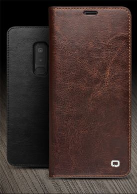 Кожаный чехол-книжка QIALINO Classic Case для Samsung Galaxy S9+ (G965) - Brown