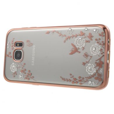 Силиконовый (TPU) чехол Deexe Shiny Cover для Samsung Galaxy S7 Edge (G935) - Rose Gold