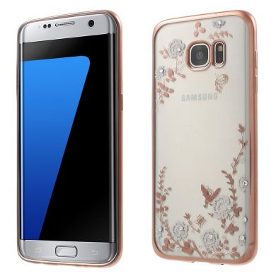 Силіконовий (TPU) чохол Deexe Shiny Cover для Samsung Galaxy S7 Edge (G935) - Rose Gold