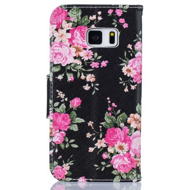 Чехол-книжка Deexe Color Wallet для Samsung Galaxy S7 (G930) - Rose Pattern
