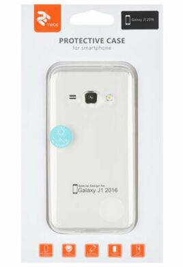 Силиконовый (TPU) чехол 2E Thin Case для Samsung Galaxy J1 (2016) - Transparent