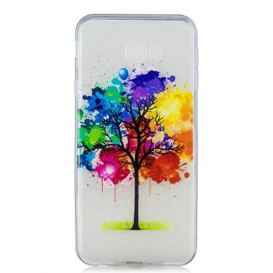 Силиконовый (TPU) чехол Deexe Pretty Glossy для Samsung Galaxy J4+ (J415) - Colorized Tree