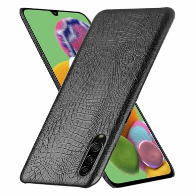 Защитный чехол Deexe Croco Style для Samsung Galaxy A70s (A707) - Black