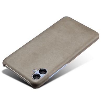 Защитный чехол Deexe Leather Back Cover для Samsung Galaxy A04e (A042) - Grey