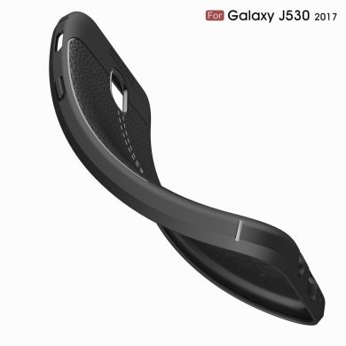 Защитный чехол Deexe Leather Cover для Samsung Galaxy J5 2017 (J530) - Black