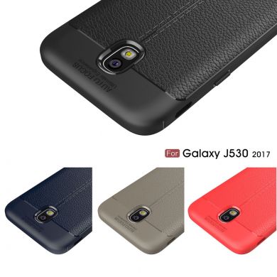 Защитный чехол Deexe Leather Cover для Samsung Galaxy J5 2017 (J530) - Red