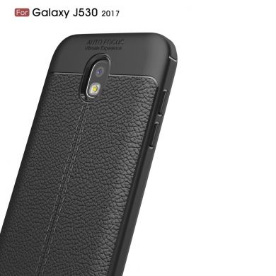 Защитный чехол Deexe Leather Cover для Samsung Galaxy J5 2017 (J530) - Red