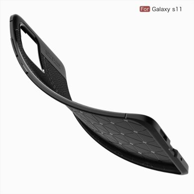 Защитный чехол Deexe Leather Cover для Samsung Galaxy S20 Plus (G985) - Red