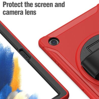 Защитный чехол Deexe Rotation Hybrid для Samsung Galaxy Tab A8 10.5 (X200/205) - Red