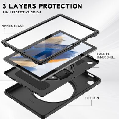 Защитный чехол Deexe Rotation Hybrid для Samsung Galaxy Tab A8 10.5 (X200/205) - White / Blue