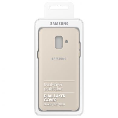 Защитный чехол Dual Layer Cover для Samsung Galaxy A6 2018 (A600) EF-PA600CFEGRU - Gold