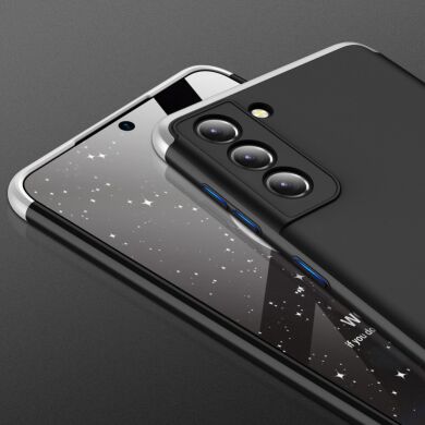Защитный чехол GKK Double Dip Case для Samsung Galaxy S21 Plus (G996) - Black / Silver